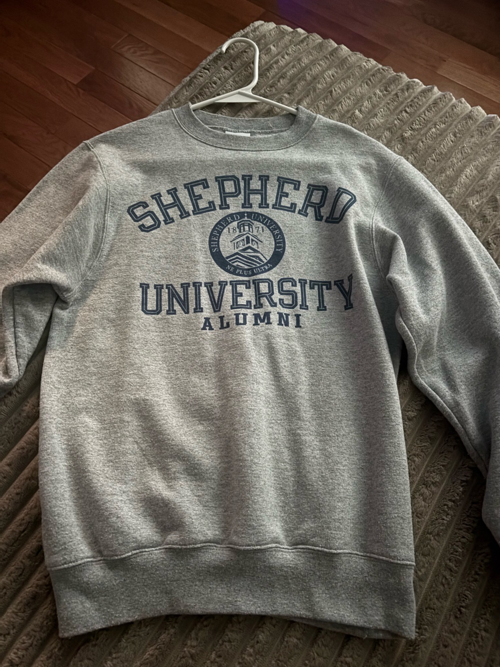 Champion Gray Shepherd University Alumni Crewneck Sweatshirt